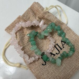 Rose Quartz and Aventurine Bracelets